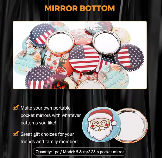 Personalized Customized Small Makeup Mirror.