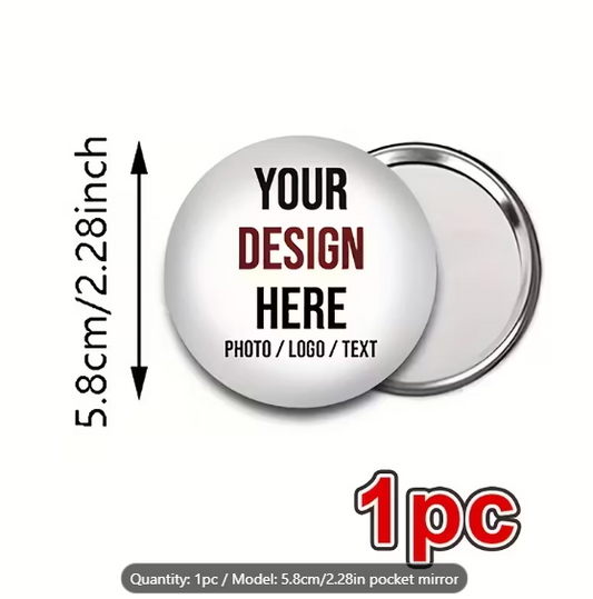 Personalized Customized Small Makeup Mirror.