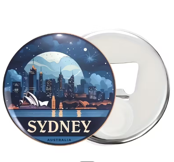 Custom Metal Bottle Opener Magnet.