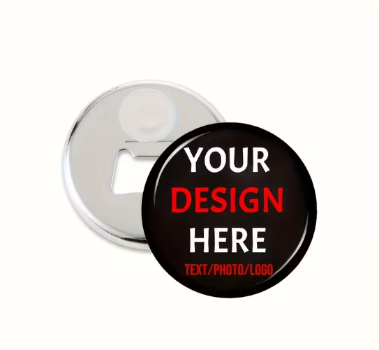 Custom Metal Bottle Opener Magnet.